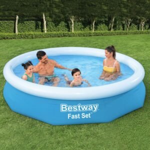 Fast Set™ above ground pools without pump, blue, round
