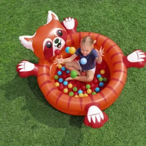 Playful Red Panda Ball Pit
