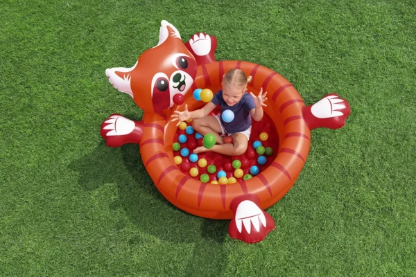 Playful Red Panda Ball Pit