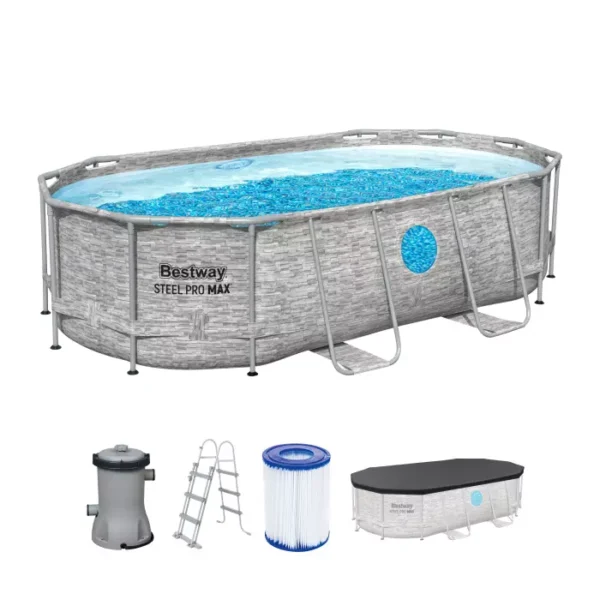 Bestway® Steel Pro MAX™ Splashview™ Frame Pool complete set with filter pump - Image 7