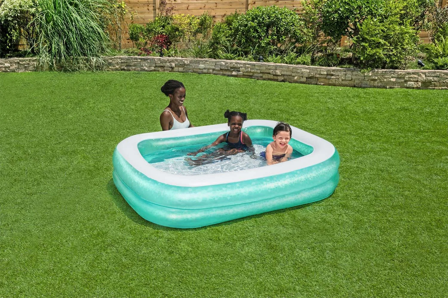 Teal Rectangular Family Pool