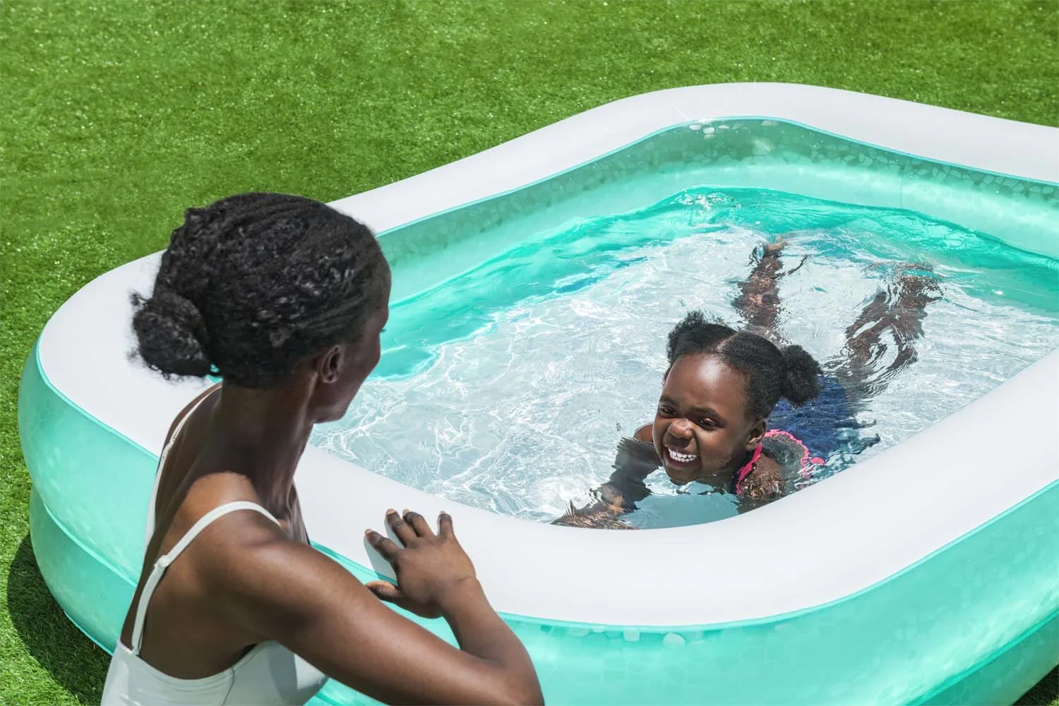 Teal Rectangular Family Pool - Image 4